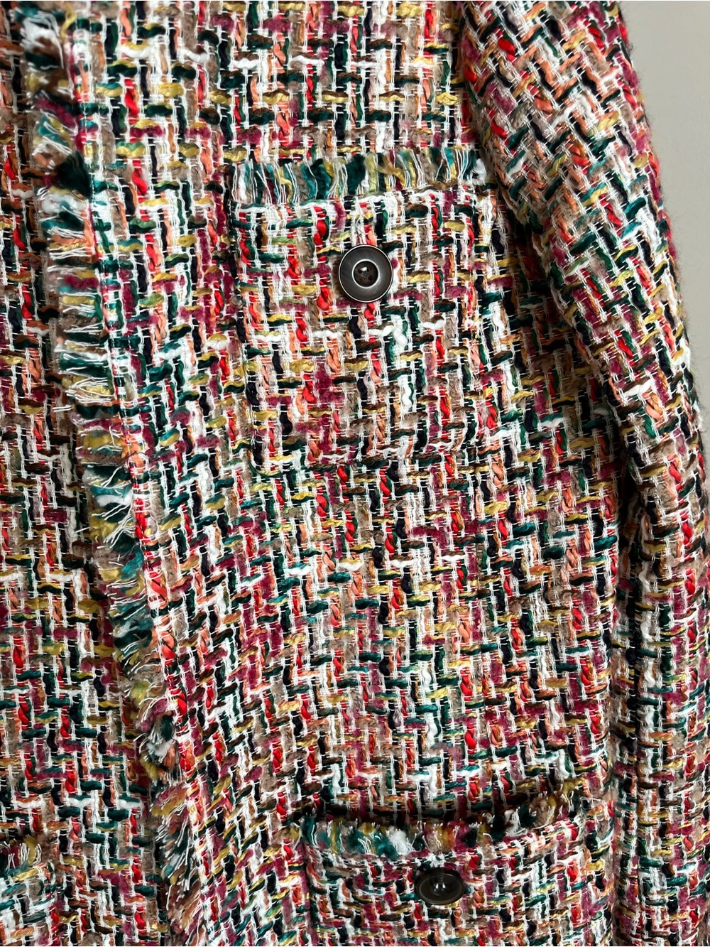 Talbots Candy Tweed Open Jacket Womens Multicolor - Picture 7 of 9